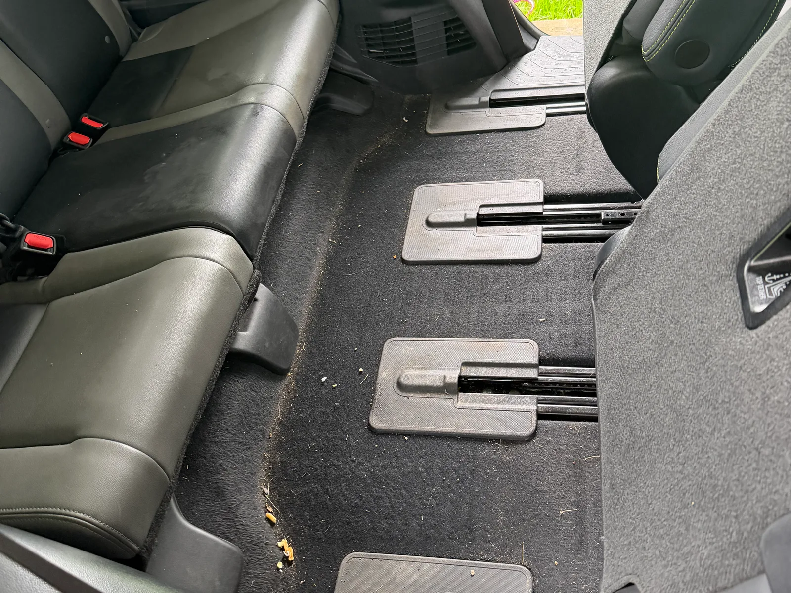 Subaru third-row floor area before detailing.